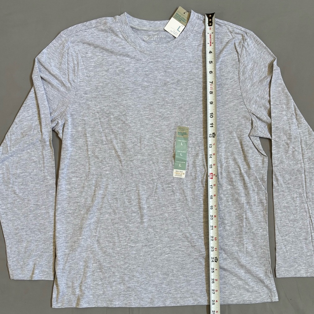 Primark Men's Long Sleeve Shirt Trio - Black, Navy, Light Gray - Picture 5 of 9